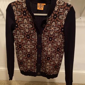Tory Burch Macy cardigan with metallic detail